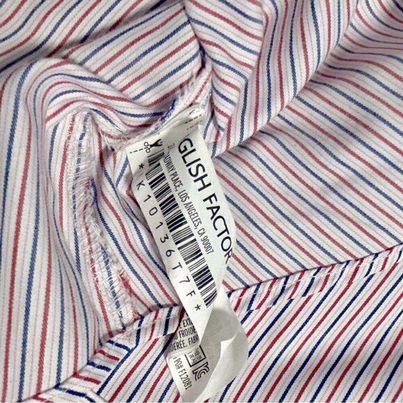 English Factory Ruffled Striped Off The Shoulder Top Size Small - Picture 8 of 9